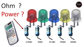 how to select resistance value for led with calculation 3.3V, 5V,12V,15V,24VDC |Basic Electronics|