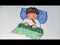 1-MINUTE DRAWING | SICK BOY | SATISFYING COLORS