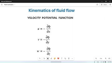 Kinematics of fluid flow: 11 // Velocity potential function