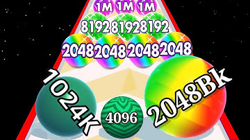 Satisfying Ball Run Infinity 2048 world record vs level up balls 2048 (New Update) Gameplay Part #14