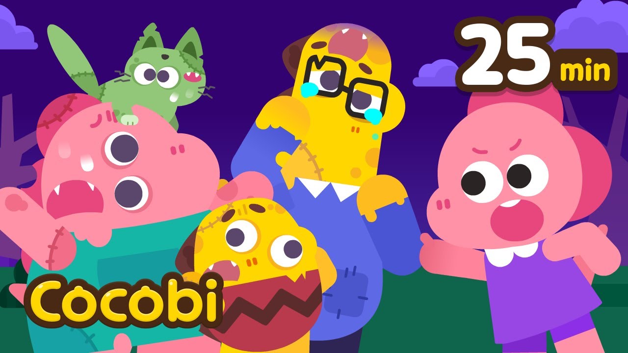 Mix - Match the Zombies' Faces! | Cartoon and Songs For Kids