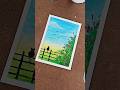 Easy Sunset Drawing 🌅 | Oil Pastel Painting | Mini Landscape Art #Shorts #success #art #trending