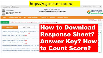 How to Download Response Sheet| Answer Key|How to Count Score|UGC NET Response Sheet & Answer Key
