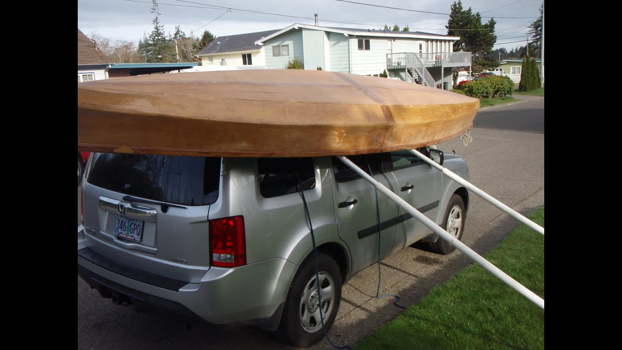 tie a canoe to the suv - youtube