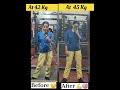 1 Month Weight Gain Transformation 42 Kg To Strong Shorts Weightgainjourney