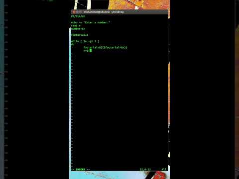 Linux Shell Script - Find Factorial of a Number #018 #shorts