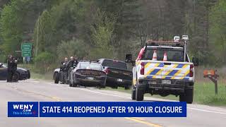Police searching for suspect after State Route 414 closed several hours