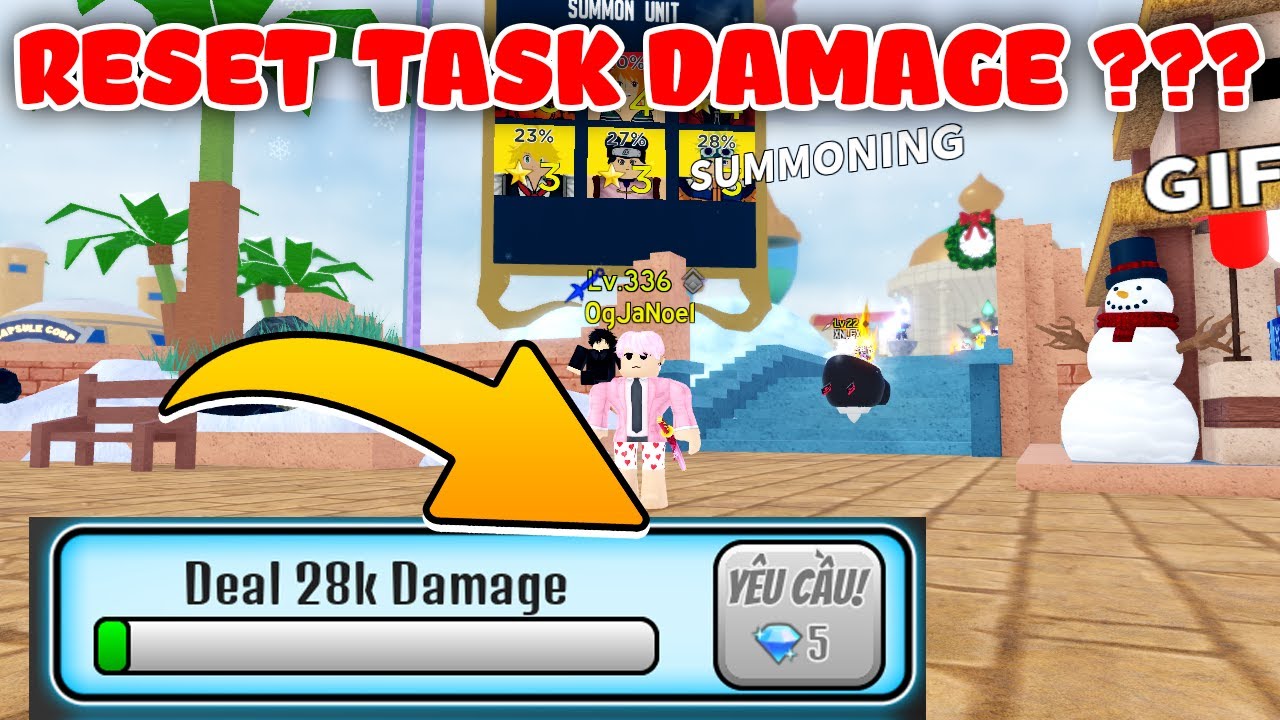 When do Damage Tasks reset?