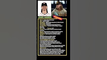 Josh Hader |Josh Hader bio #baseball #shortsfeed #mlb