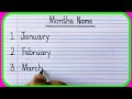 January February Months name/January February ki Spelling/Mahino ke naam/January February March..