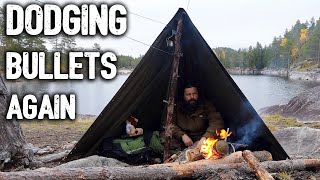 My 'Don't Get Shot' Wild Camp - Polish lavvu shelter, rain and darkness by Bjorn Outdoors 15,973 views 1 year ago 13 minutes, 52 seconds