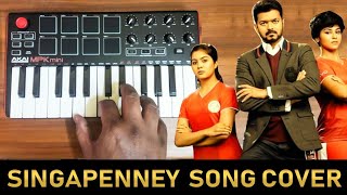 Bigil - Singappenney Song In Akai Mpk Mini | Cover By Raj Bharath |#ThalapathyVijay #ARRAHMAN #Atlee chords