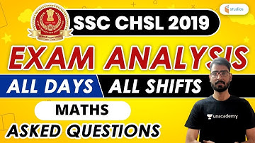 SSC CHSL (12 Oct - 21 Oct 2020, All Shifts Maths | CHSL Exam Analysis | Maths by Ajay Choudhary