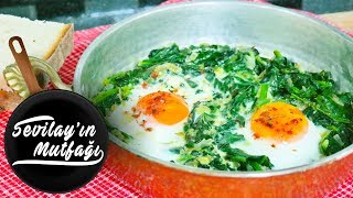 Ispanaklı Yumurta Nasıl Yapılır? | Yumurtalı Ispanak Kavurması Tarifi Resimi
