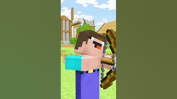 HELP Herobrine Archery Challenge (Imagine Dragons-Bones) #minecraft #shorts #herobrine