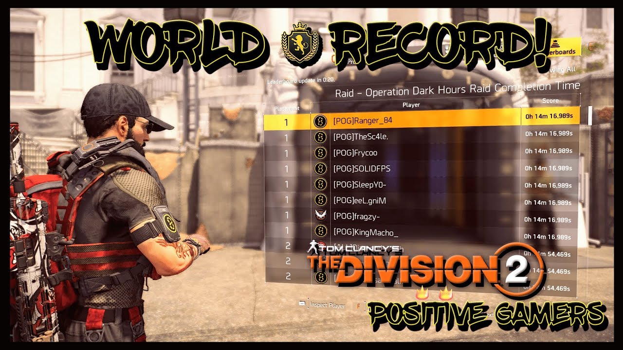 OLD WORLD RECORD RAID SPEEDRUN | THE DIVISION 2 | POG
