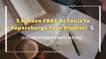 5 FREE Advanced AI Tools Every College Student NEEDS! 🚀 | Study Smarter, Not Harder #studentslife