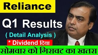 Reliance Q1 Results ( Detail Analysis )🔴 Dividend 🔴 Reliance Industry Share Mukesh Ambani News🔴 SMKC