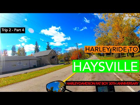 Trip 2 Part 4: Riding to Haysville Ontario on Harley-Davidson Fat Boy 30th Anniversary, HD-S1E17