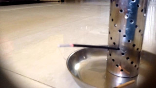 How much time does it take for a incense stick to burn in time lapse