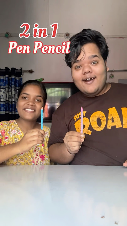 My Sister Vs Me : Who will make the best 2 in 1 Pen and Pencil #shorts