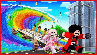 Download Lagu 1000 YOTUBER TERENDAM TSUNAMI RAINBOW DI MINECRAFT VS THE BLOOP MERAH MUTANT ! SEMUA MENINGGAAL MP3