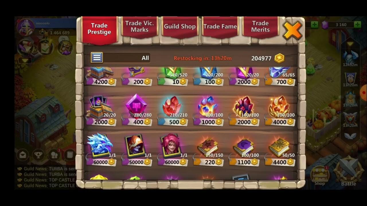 Castle Clash On what to buy with prestige Prestige priority YouTube
