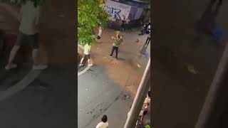 Guy parrying chairs with Duke Erisia theme