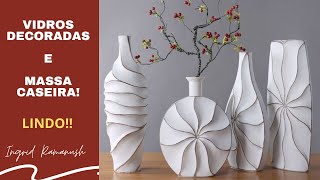 Home decor vase/modern home decor/art and craft/recycling/clay crafts✨