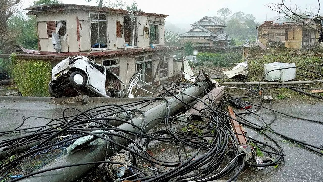 Тайфун валил деревья и сносил дома на Тайване. Более 200 человек получили ранения