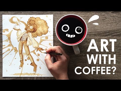 PAINTING with COFFEE - YouTube