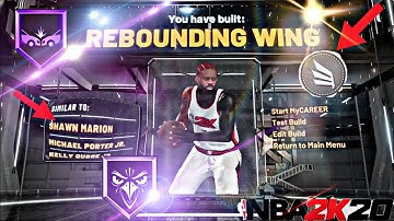 NEW BEST REBOUNDING WING BUILD ON NBA2K20 GETS ELITE CONTACT DUNKS