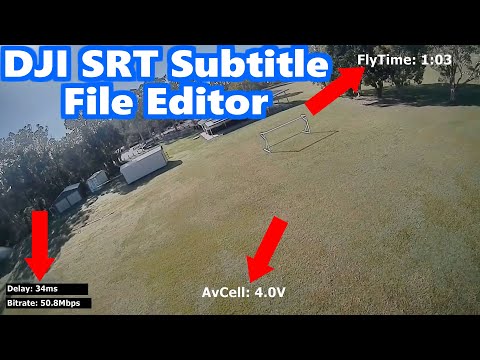 DJI SRT Subtitle File Editor - YouTube