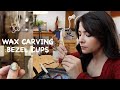 Studio vlog 8  how to create a bezel cup in wax  lost wax casting jewelry at home