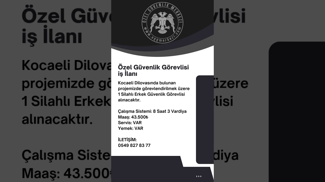 İş İlanı #güvenlik