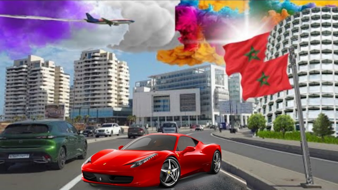 آش واقع فالقطب المالي للدارالبيضاء ليلا_#القطب_المالي#المغرب