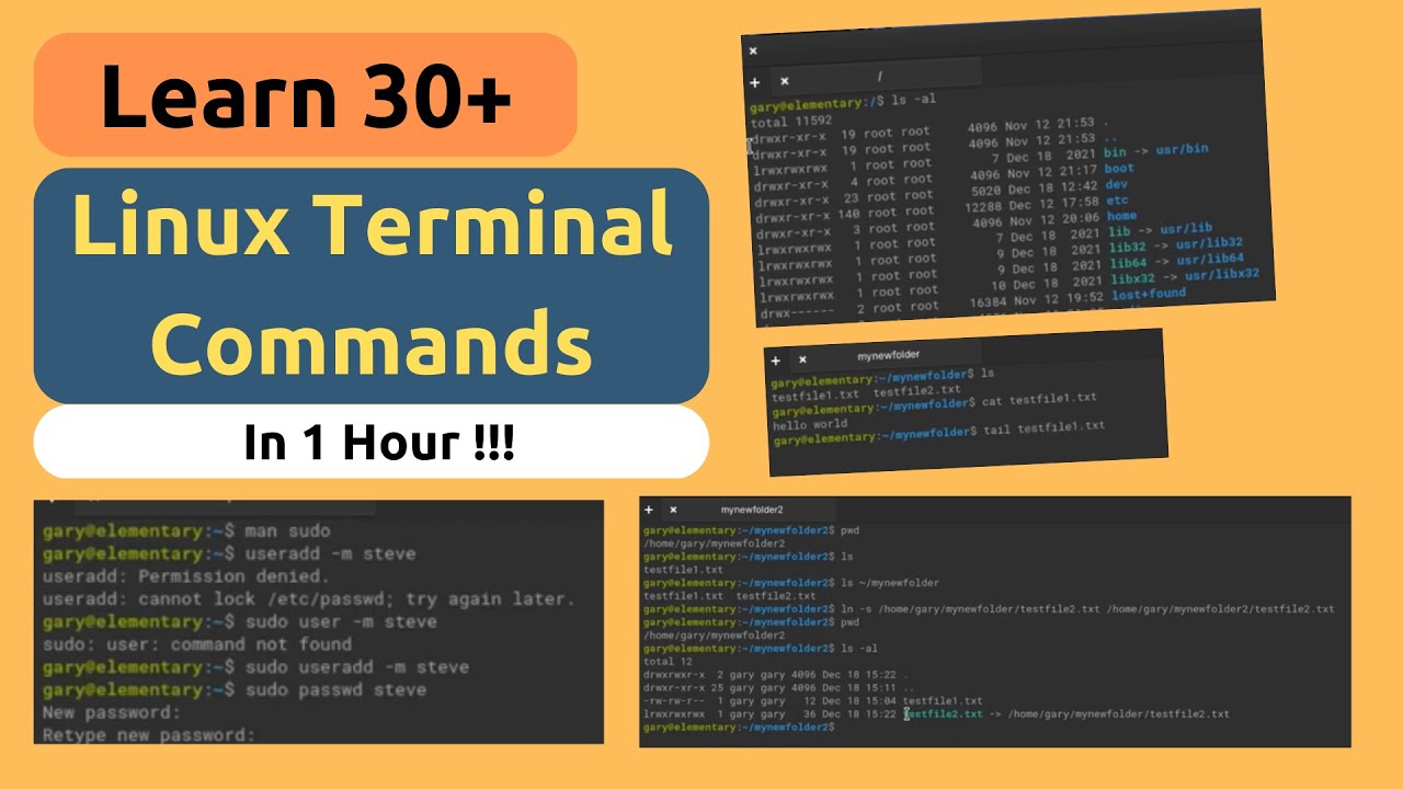 An hour of Linux Terminal Commands - YouTube
