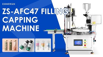 ZONESUN ZS-AFC47 Tabletop 1–15ml Peristaltic Pump Nail Polish Essential Oils Filling Capping Machine