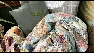 a patchwork blanket that took a decade to make