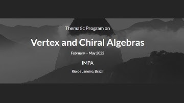 International School on Representation theory, Vertex and Chiral Algebras - T. Gannon - Lecture 01
