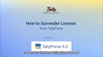 How to Surrender License from TallyPrime | TallyHelp Snippets