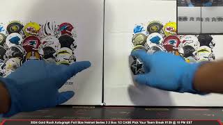 2024 Gold Rush Autograph Full Size Helmet Series 3 2 Box 1/2 Case Pick Your Team Break #129