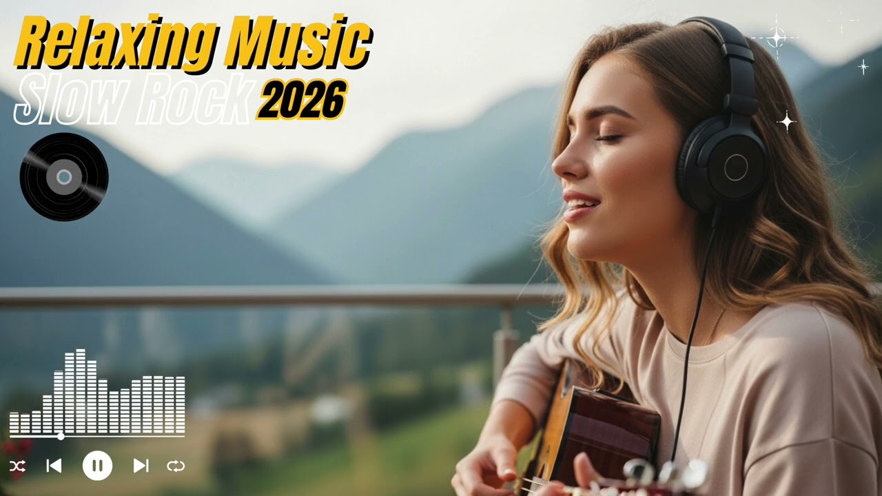 Slow Rock Cafe Ambience Music ☕ Smooth Guitar for Relaxing Moments