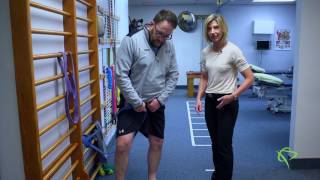 How to do Hip Distraction Lunge Stretch - Band Exercises: Presented by Pleasantview Physio