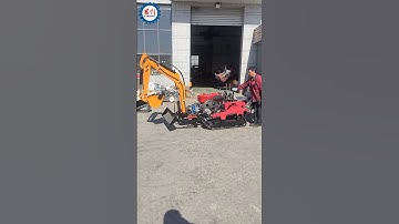 Wholesale Compact Crawler Tractor Tiller with Excavator Bucket #rotarytiller #tractor #minitractor