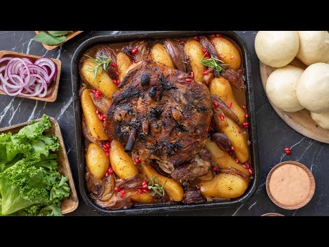 שוק טלה חגיגי לחג בטאבון חיצוני של הנינג׳ה