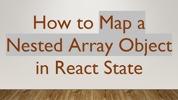 How to Map a Nested Array Object in React State