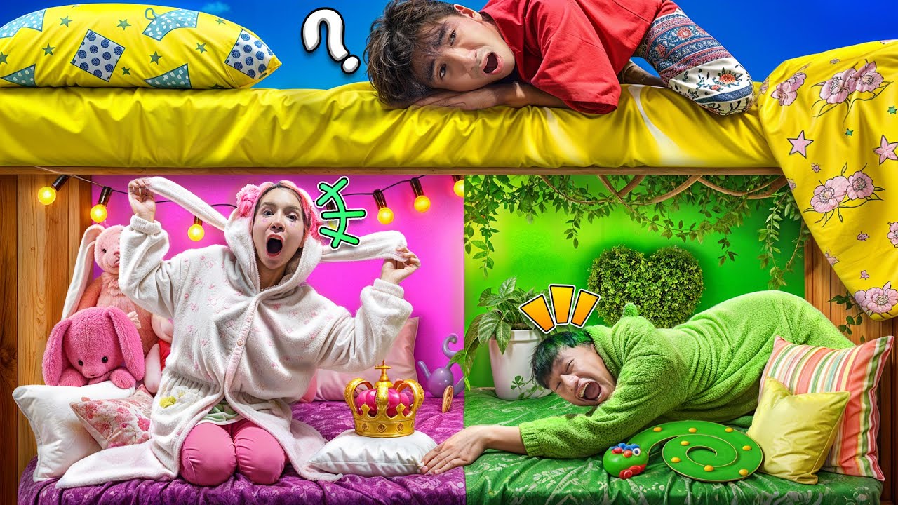 ชาเลนจ์สร้างห้องแห่งความลับใต้เตียง!! (ห้ามเสียงดังให้คนรู้!!)