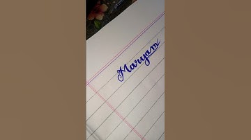 Calligraphy for Biggners Day 3 writing name as Maryam #calligrphylearning #uploadyoutubeshorts