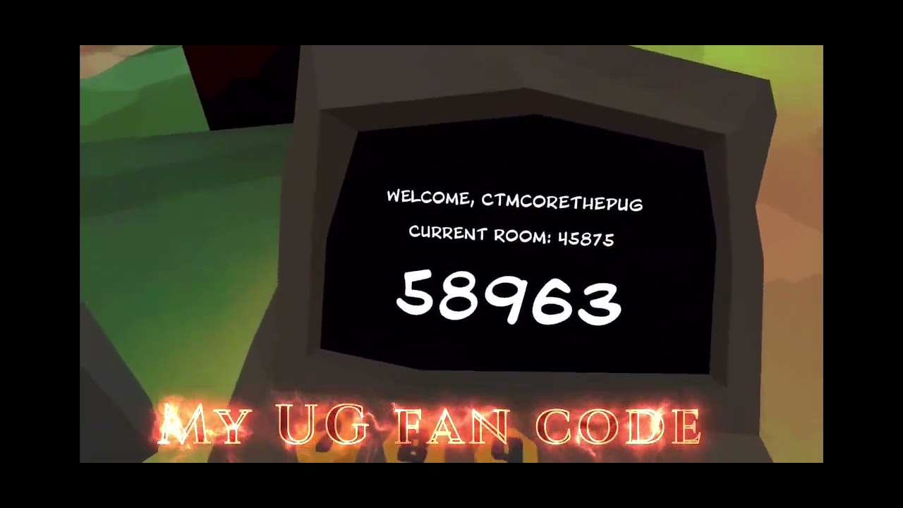 My UG vr fan code 